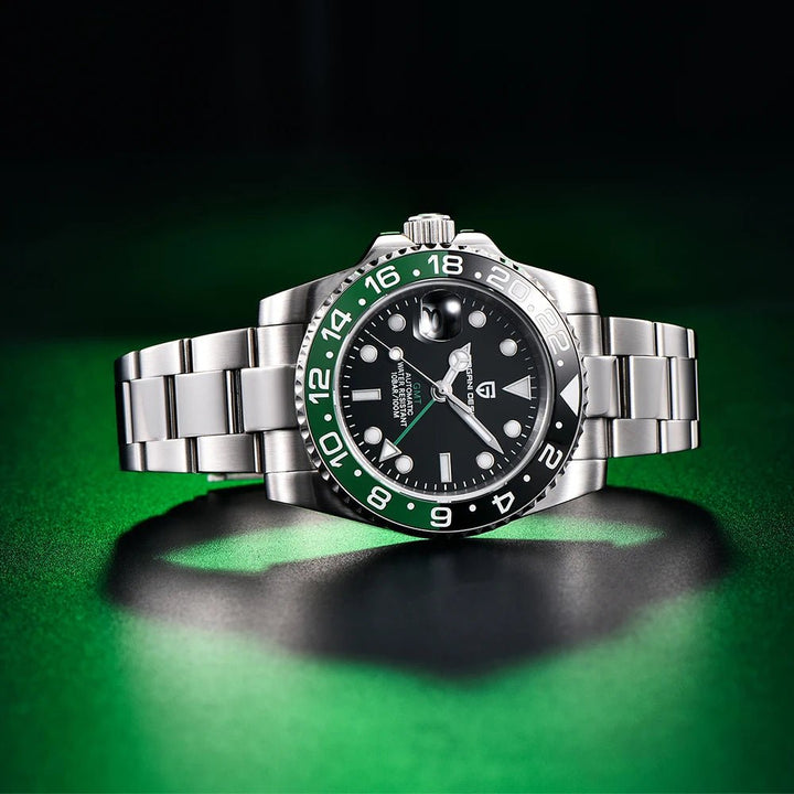 Horizon Automatic Black & Green Watch - LEFT HAND - Williams Brothers