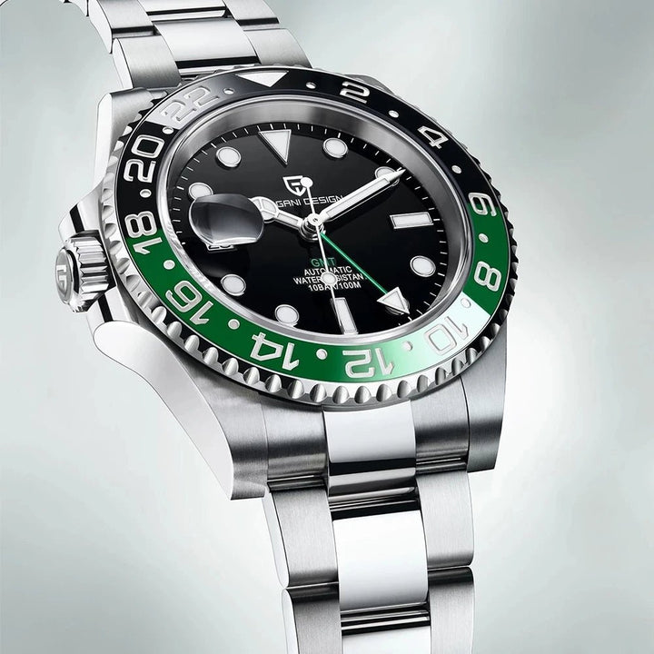 Horizon Automatic Black & Green Watch - LEFT HAND - Williams Brothers