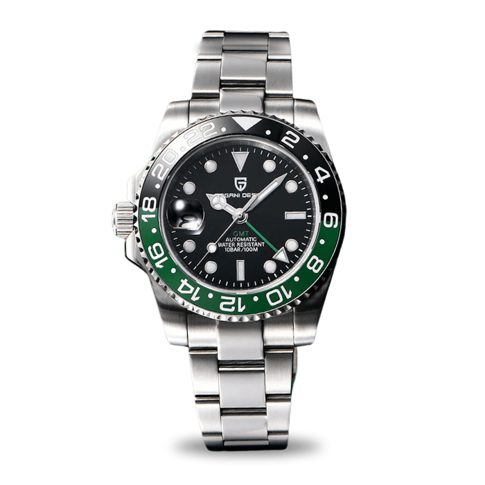 Horizon Automatic Black & Green Watch - LEFT HAND - Williams Brothers