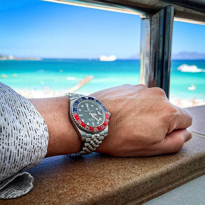 Horizon Automatic Red & Blue Watch - Williams Brothers