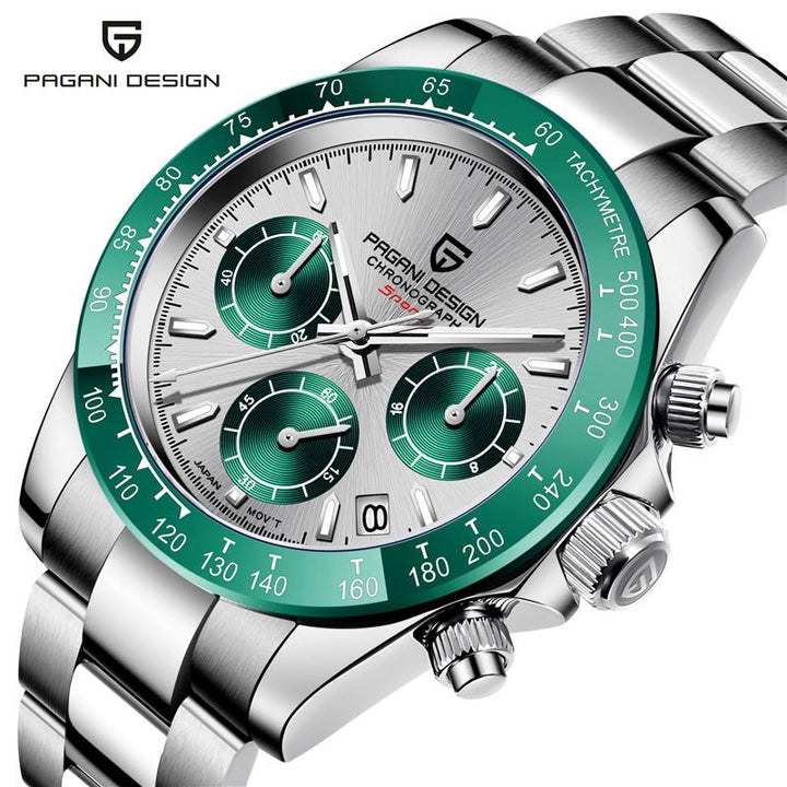 Phantom Quartz Chronograph Watch Green - Williams Brothers