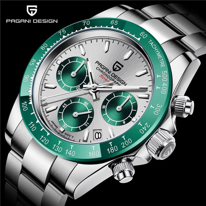 Phantom Quartz Chronograph Watch Green - Williams Brothers