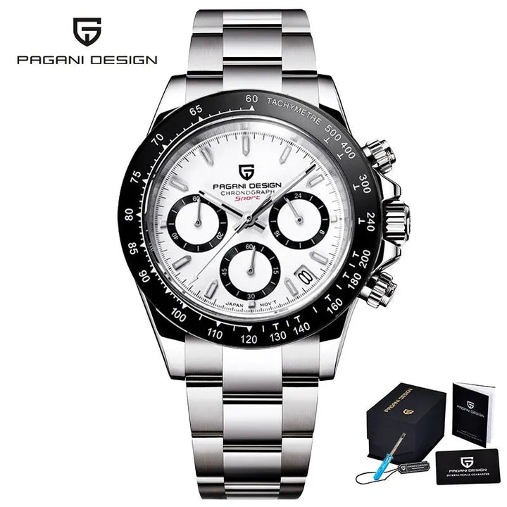 Phantom Quartz Chronograph Watch White - Williams Brothers